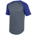 Augusta Sportswear Wicking Short Sleeve Baseball Jersey (1508), Color 'GraphitePurple'